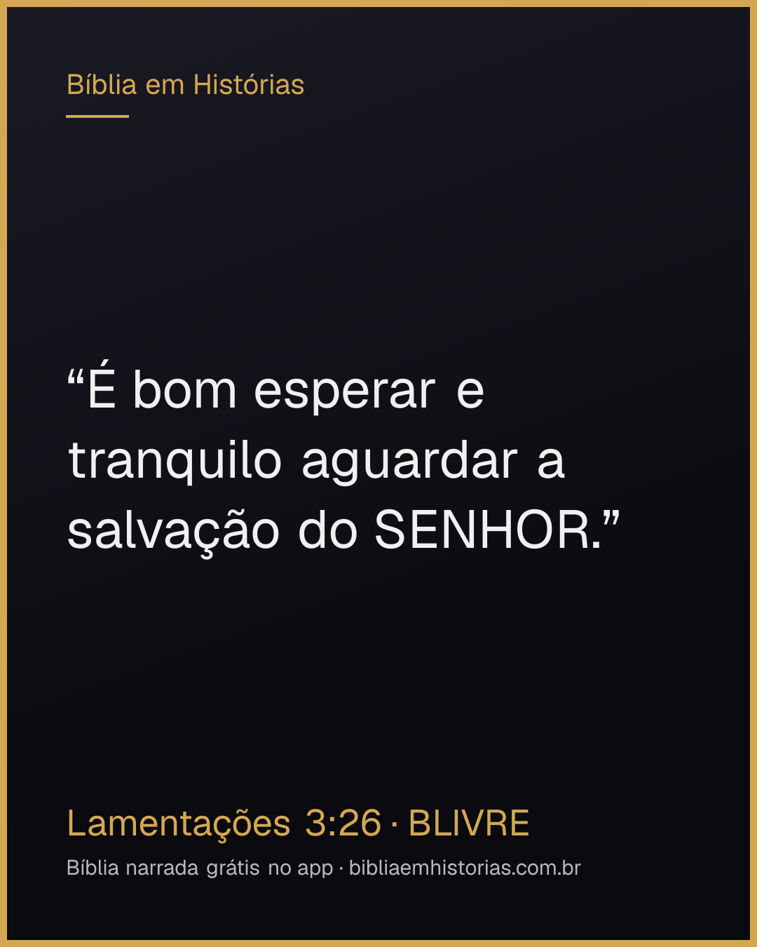 Imagem do versículo Lamentações 3:26 para compartilhar