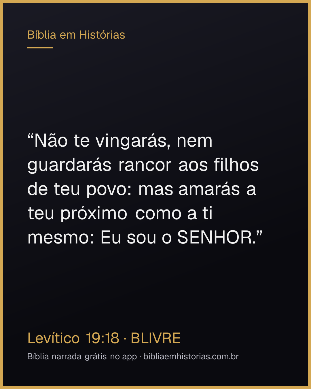 Imagem do versículo Levítico 19:18 para compartilhar