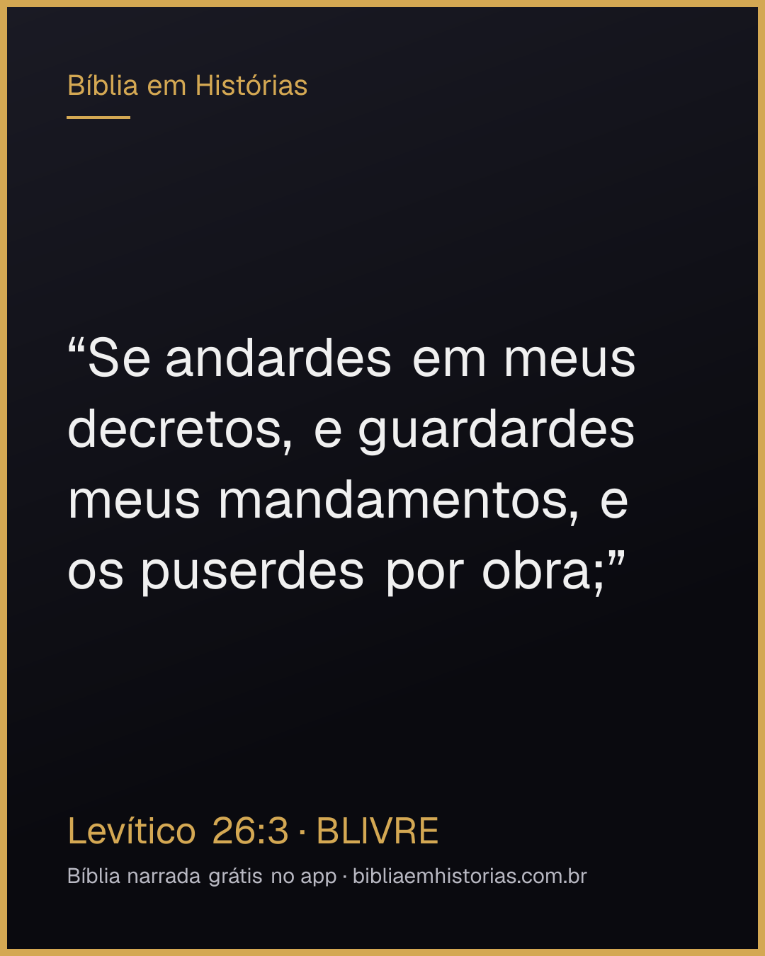 Imagem do versículo Levítico 26:3 para compartilhar