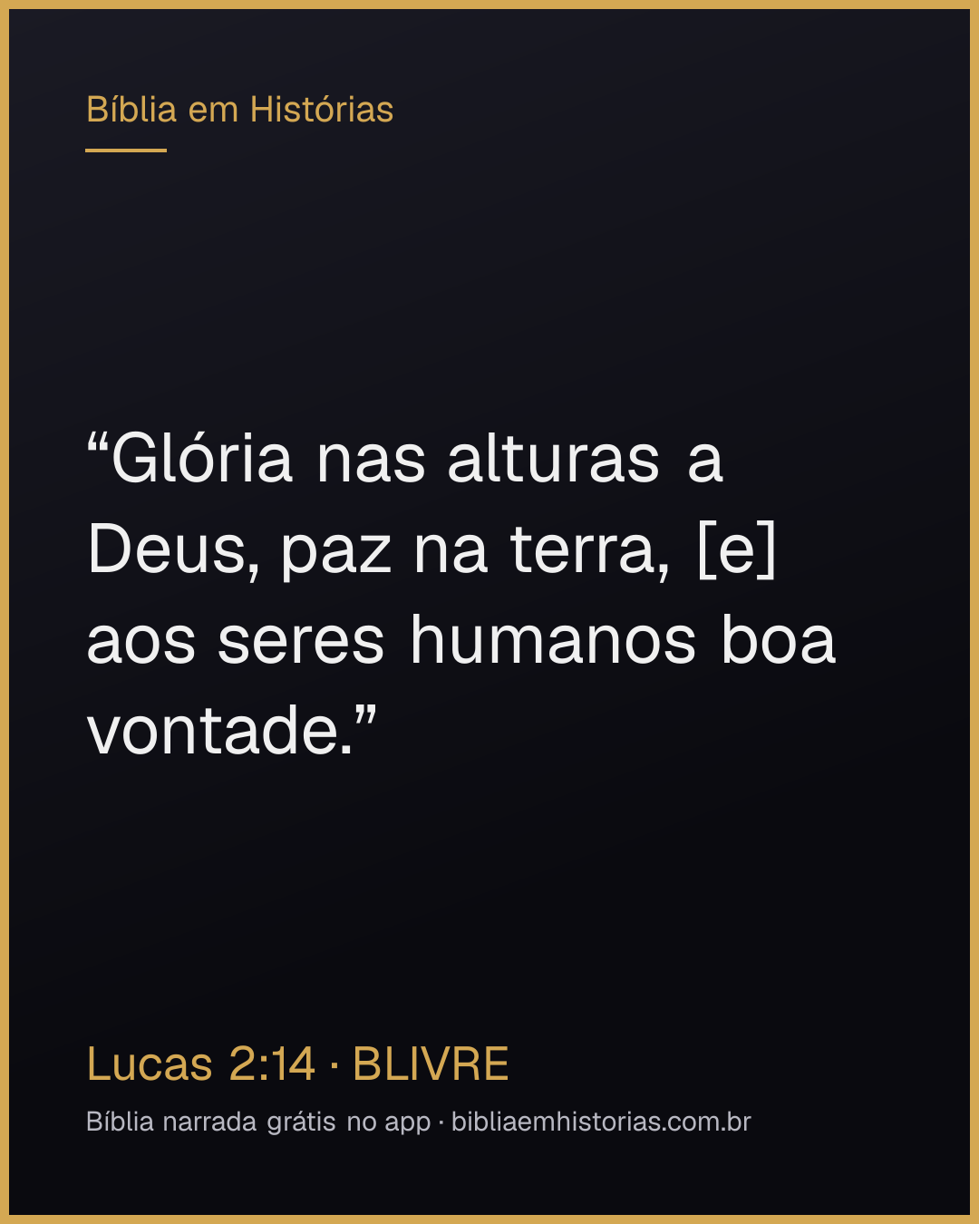 Imagem do versículo Lucas 2:14 para compartilhar
