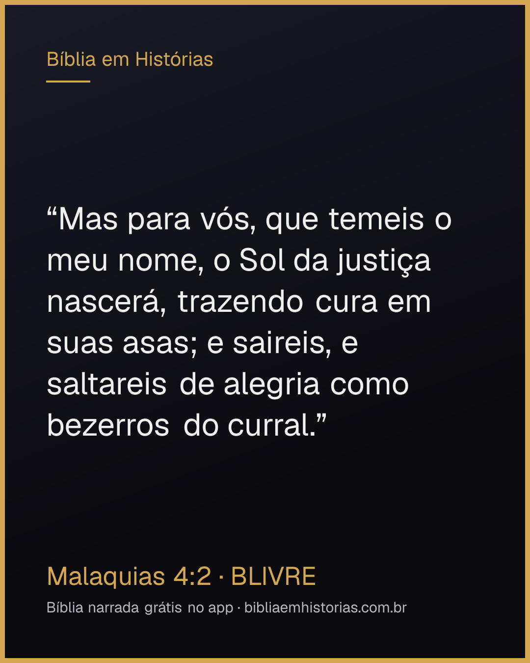 Imagem do versículo Malaquias 4:2 para compartilhar