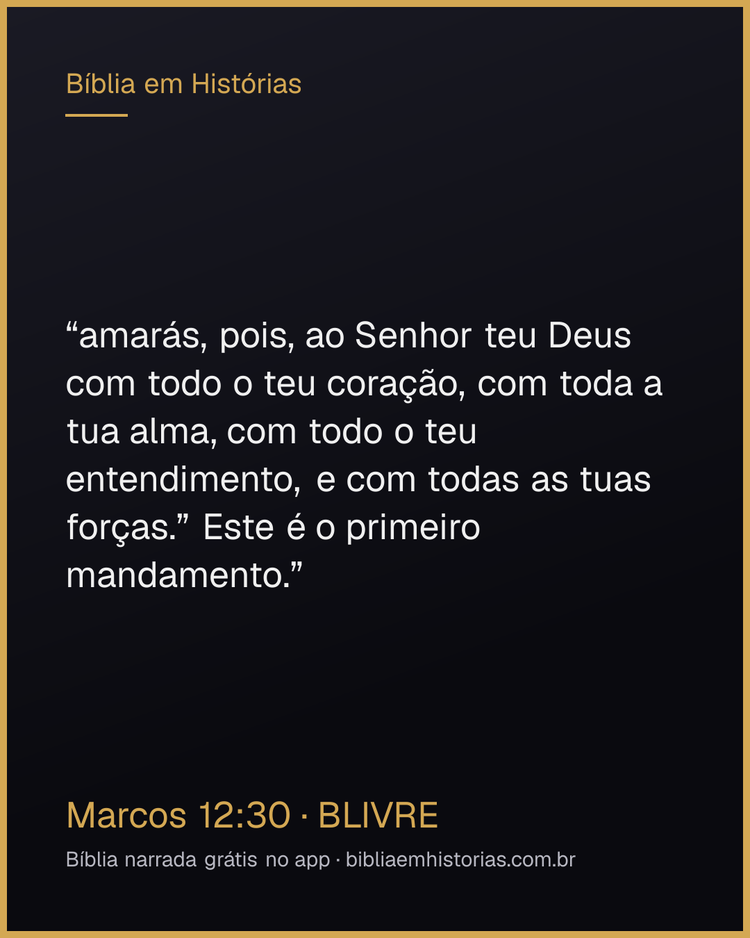 Imagem do versículo Marcos 12:30 para compartilhar