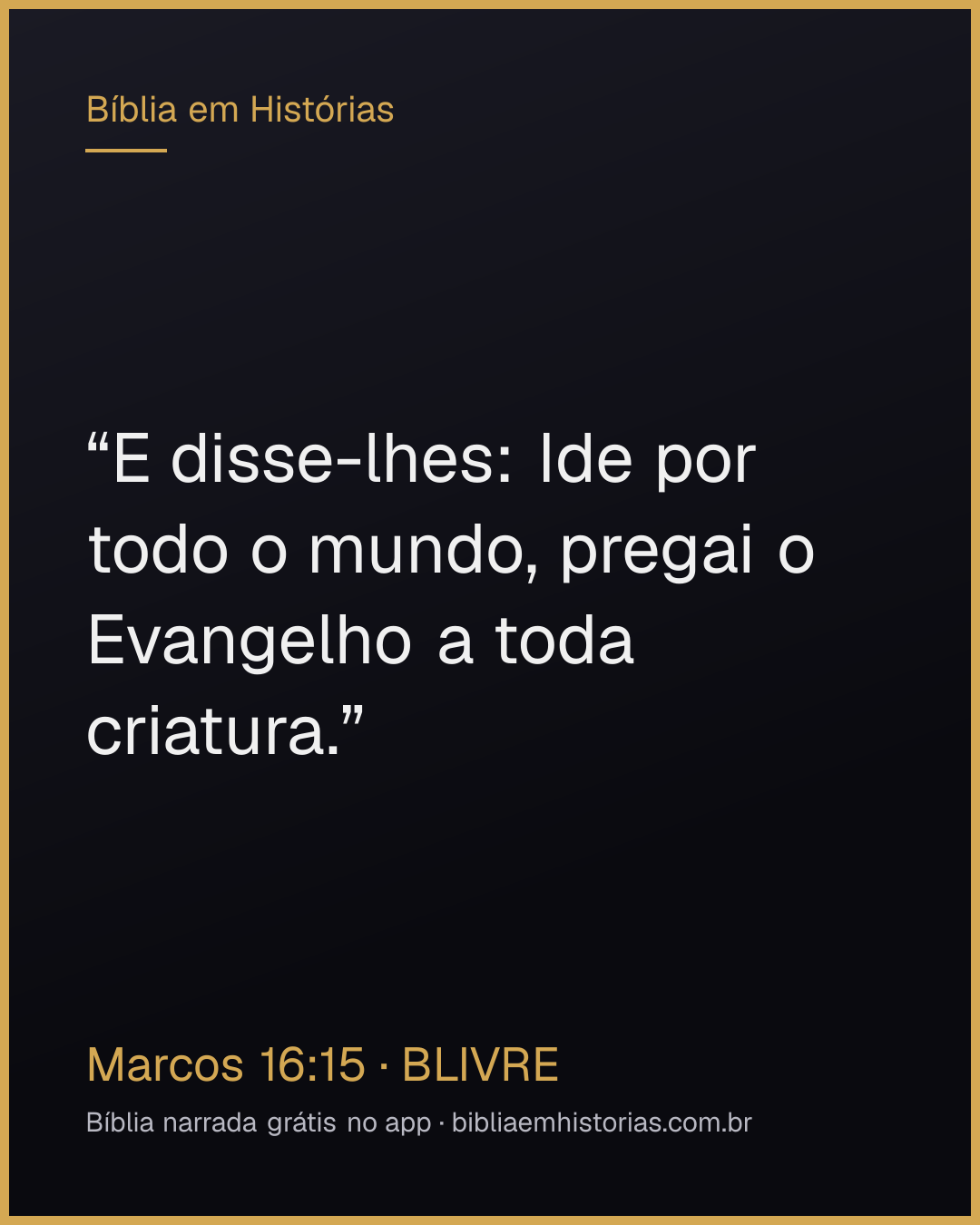 Imagem do versículo Marcos 16:15 para compartilhar