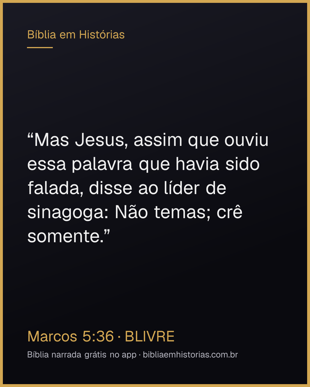 Imagem do versículo Marcos 5:36 para compartilhar