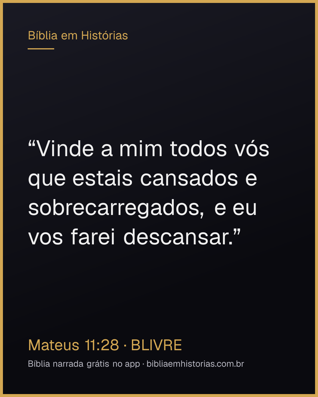 Imagem do versículo Mateus 11:28 para compartilhar