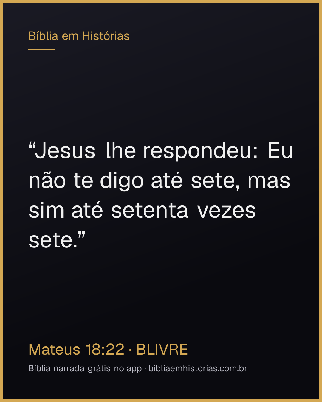 Imagem do versículo Mateus 18:22 para compartilhar