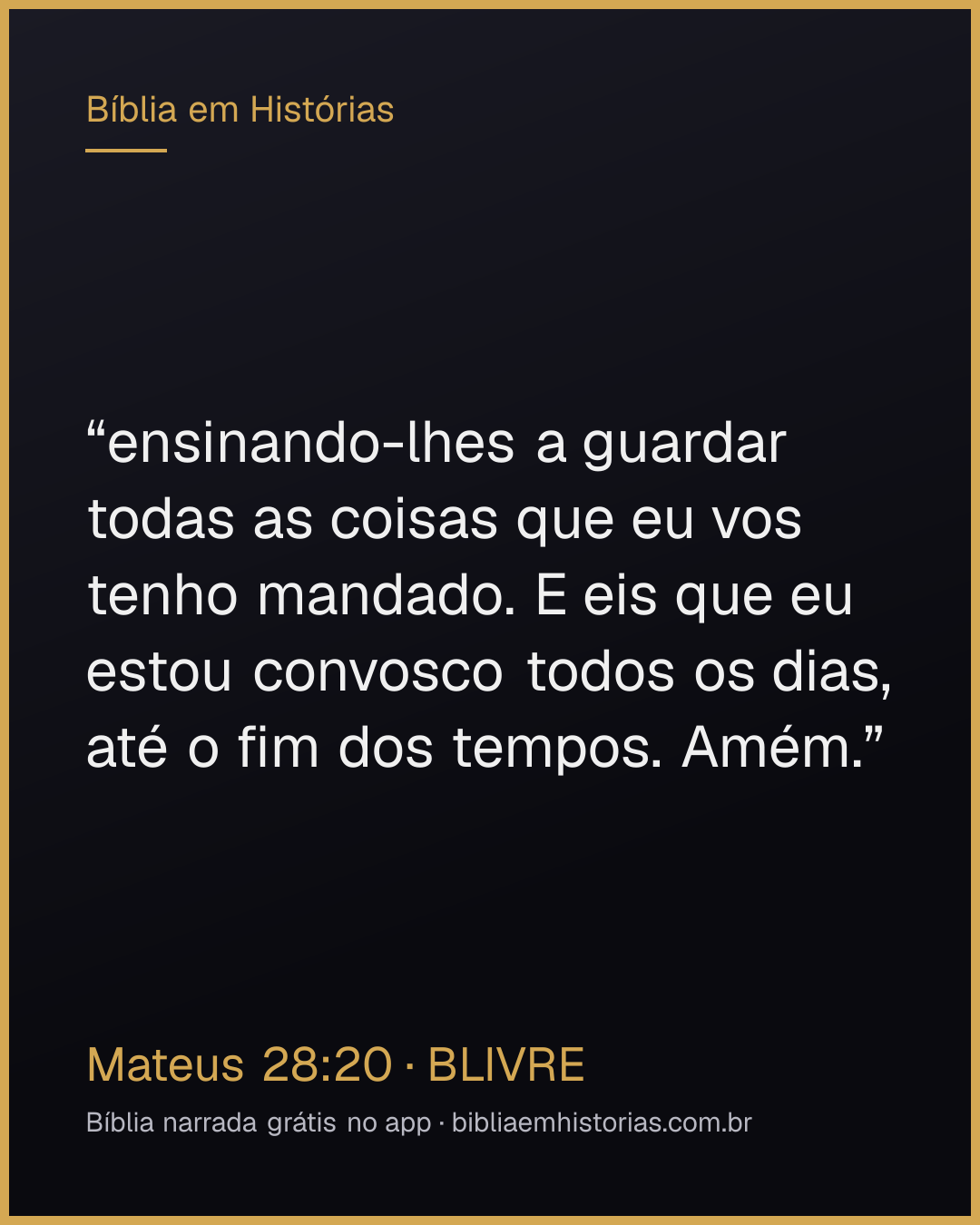 Imagem do versículo Mateus 28:20 para compartilhar