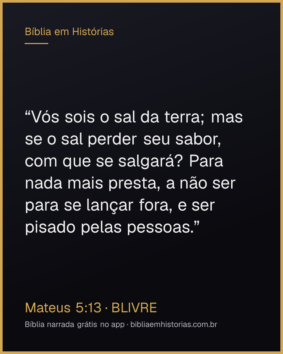 Imagem do versículo Mateus 5:13 para compartilhar