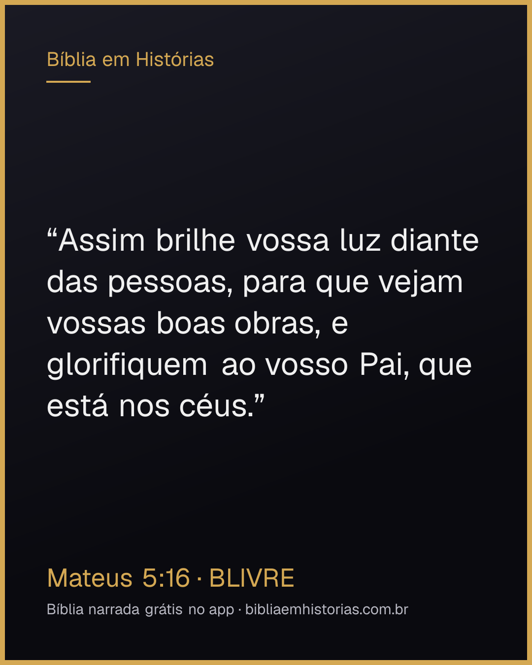 Imagem do versículo Mateus 5:16 para compartilhar