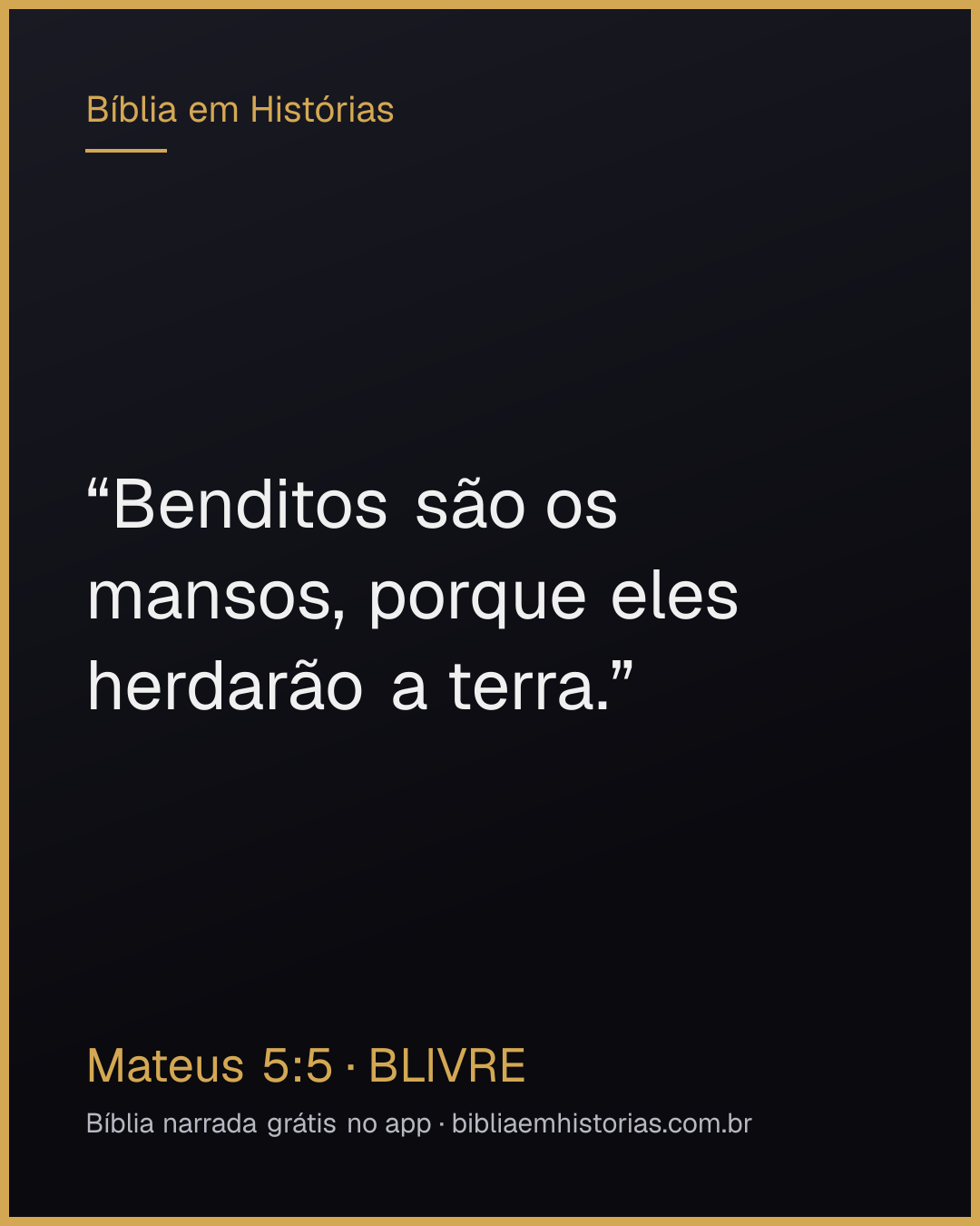 Imagem do versículo Mateus 5:5 para compartilhar