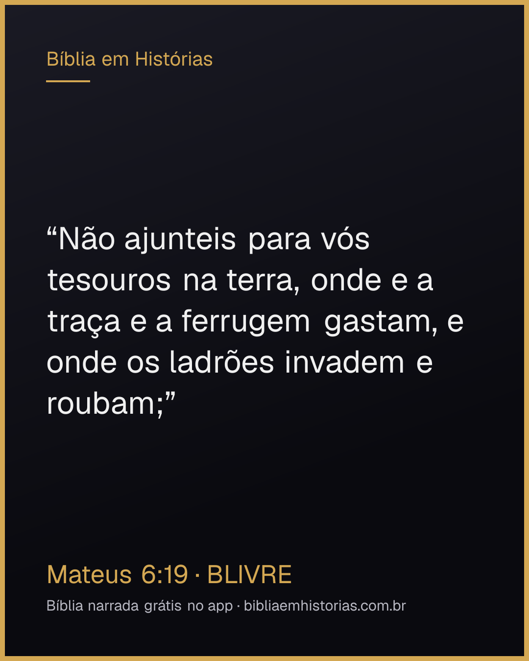 Imagem do versículo Mateus 6:19 para compartilhar