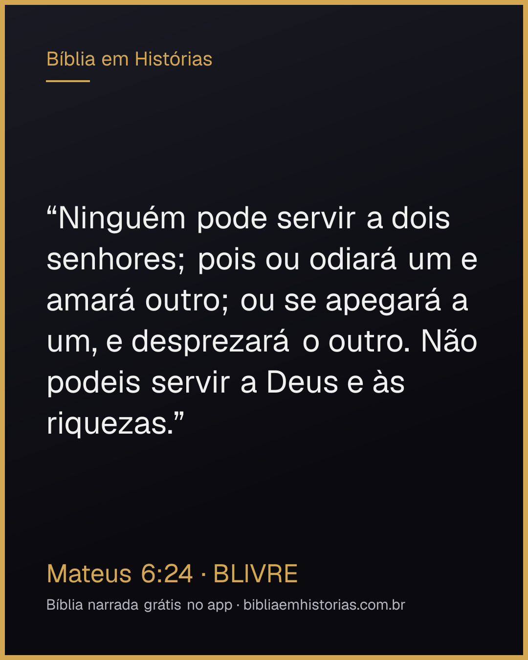 Imagem do versículo Mateus 6:24 para compartilhar