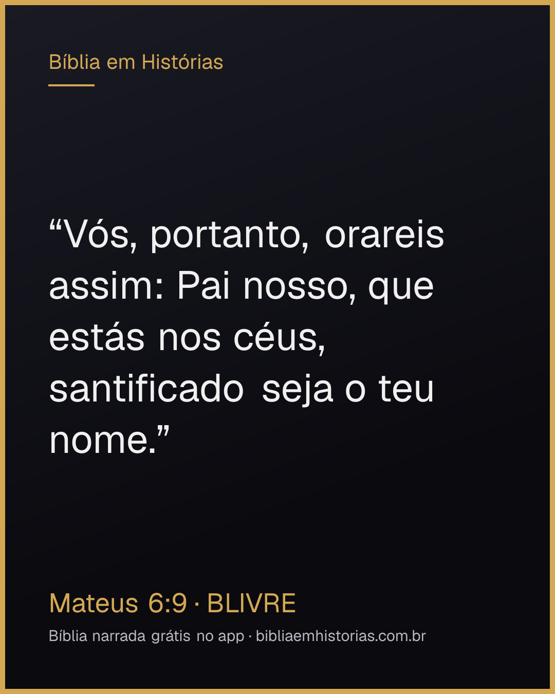 Imagem do versículo Mateus 6:9 para compartilhar