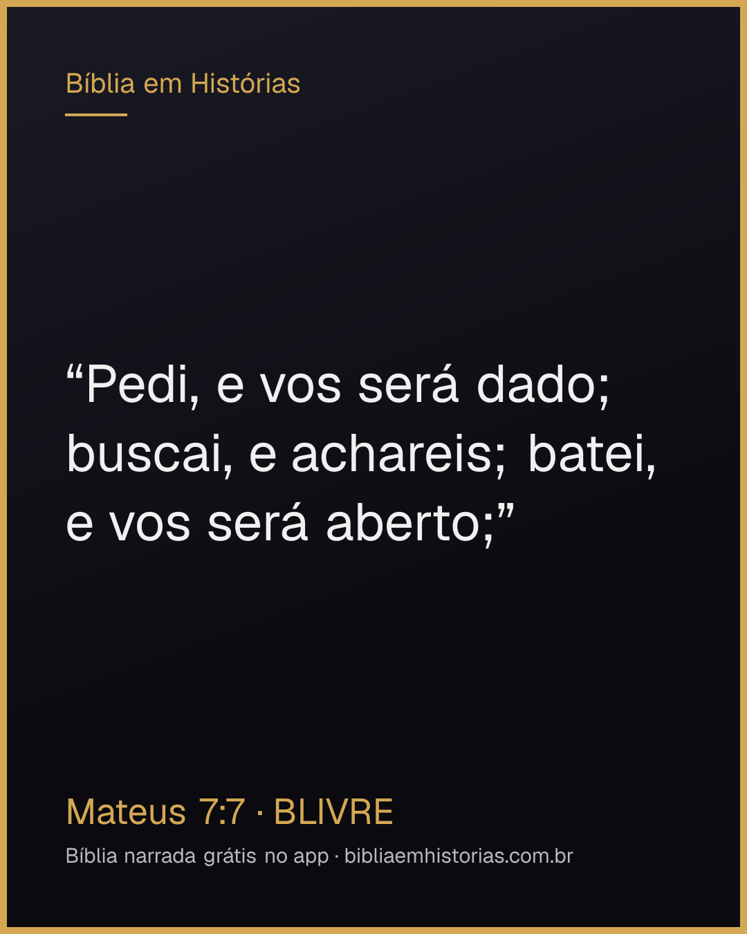 Imagem do versículo Mateus 7:7 para compartilhar