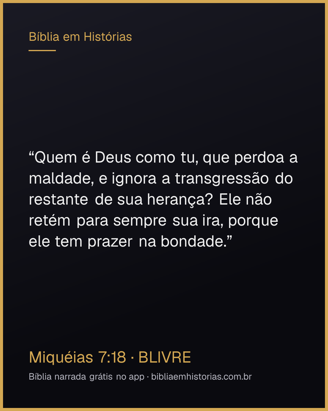 Imagem do versículo Miquéias 7:18 para compartilhar