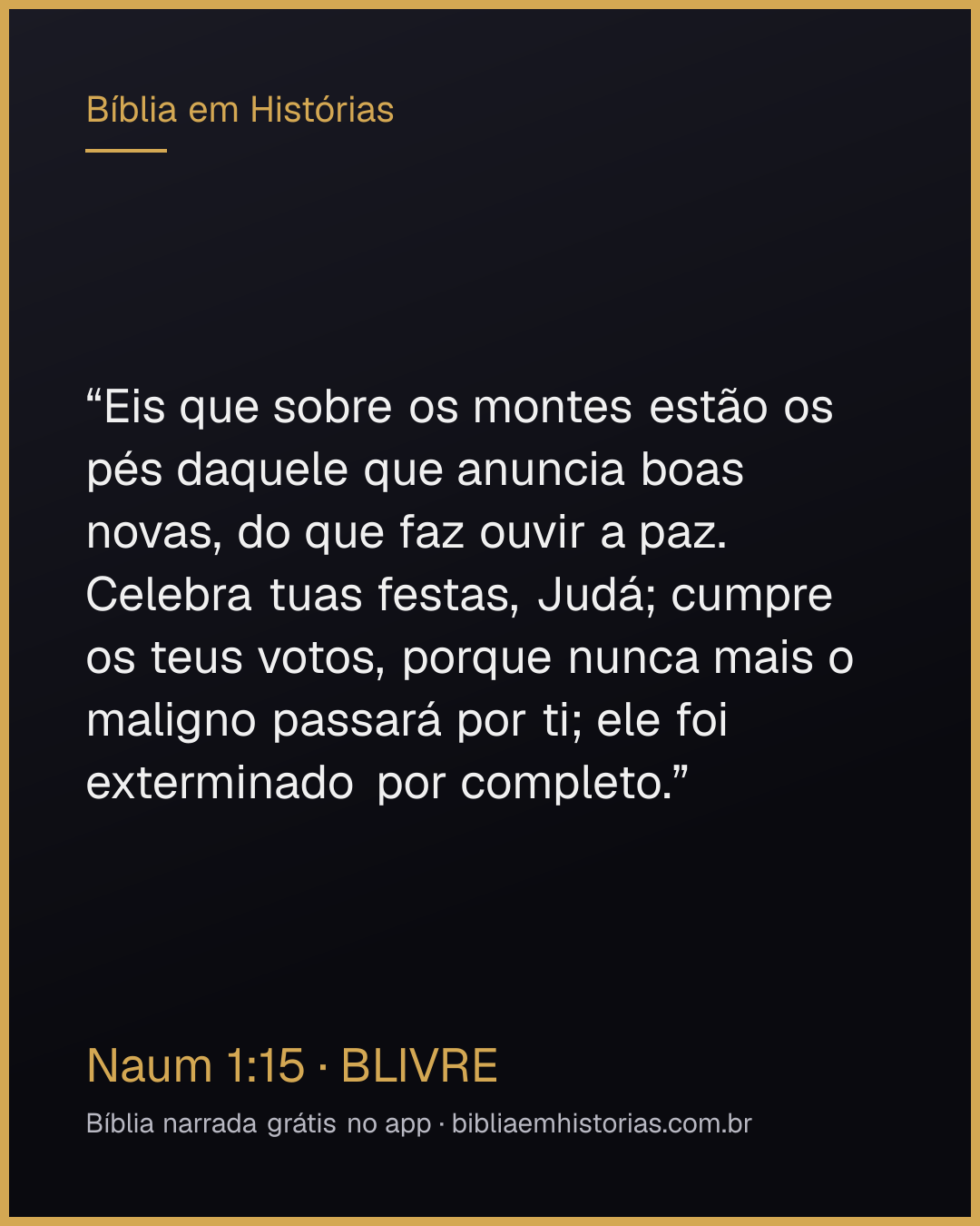 Imagem do versículo Naum 1:15 para compartilhar