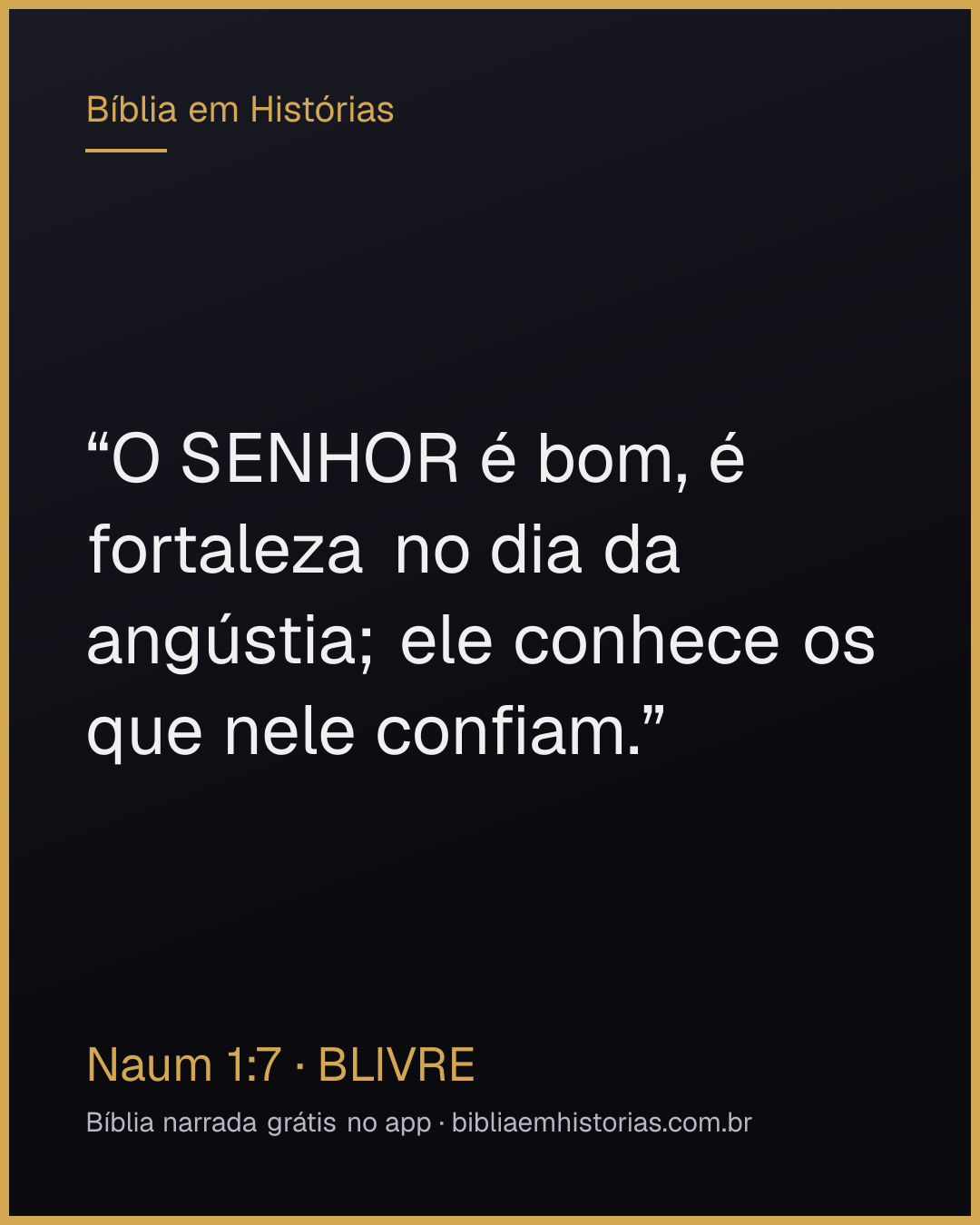 Imagem do versículo Naum 1:7 para compartilhar