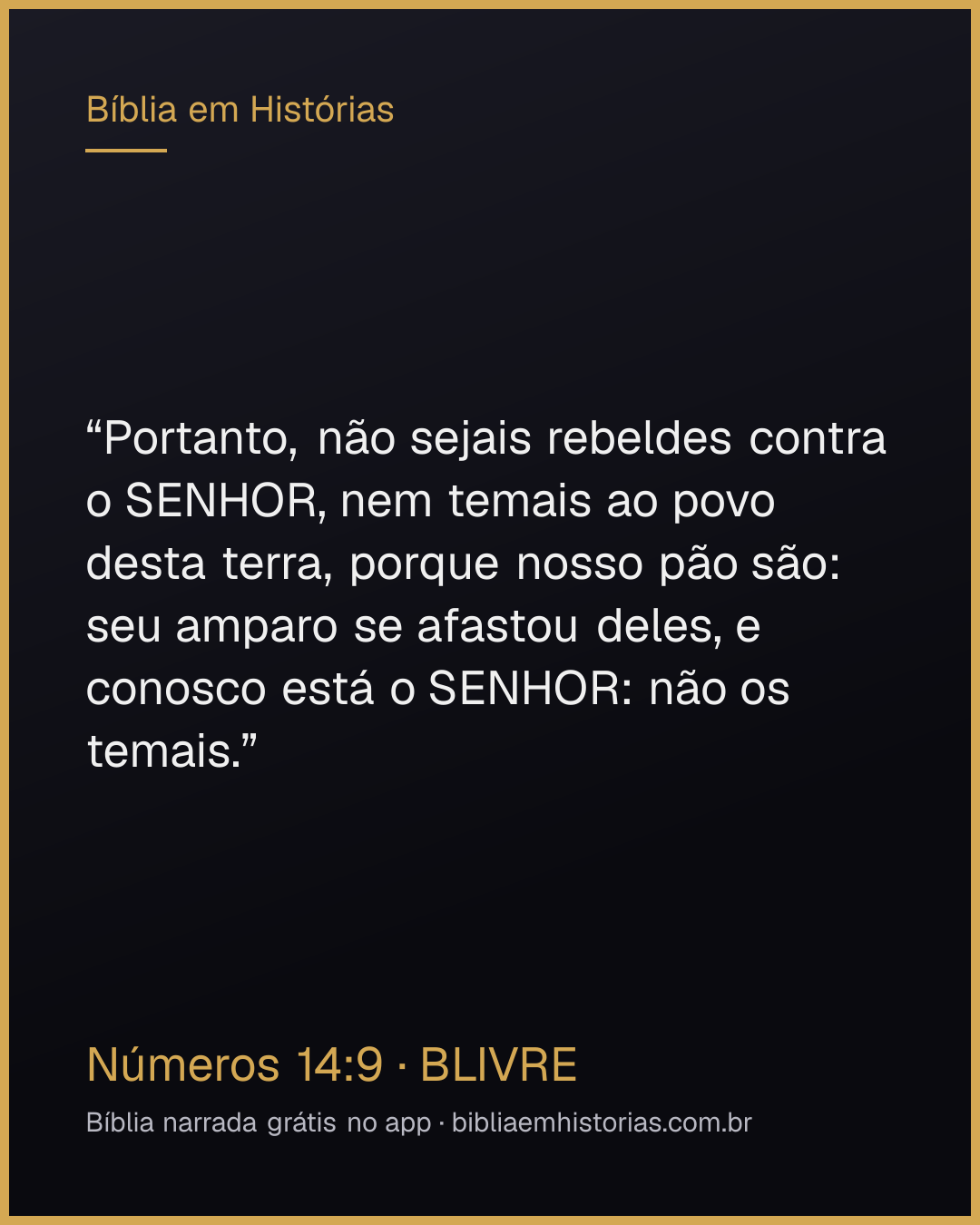 Imagem do versículo Números 14:9 para compartilhar