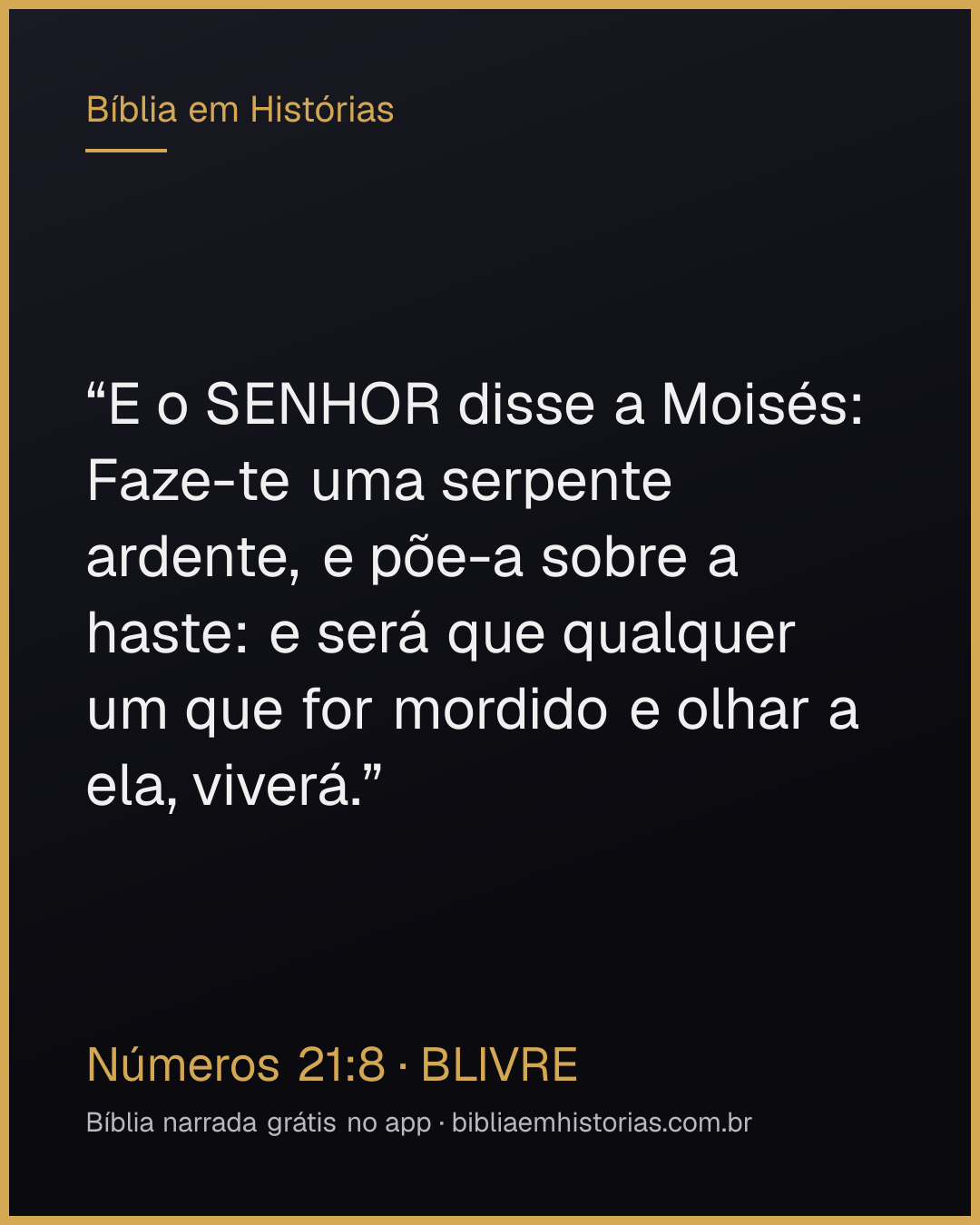 Imagem do versículo Números 21:8 para compartilhar