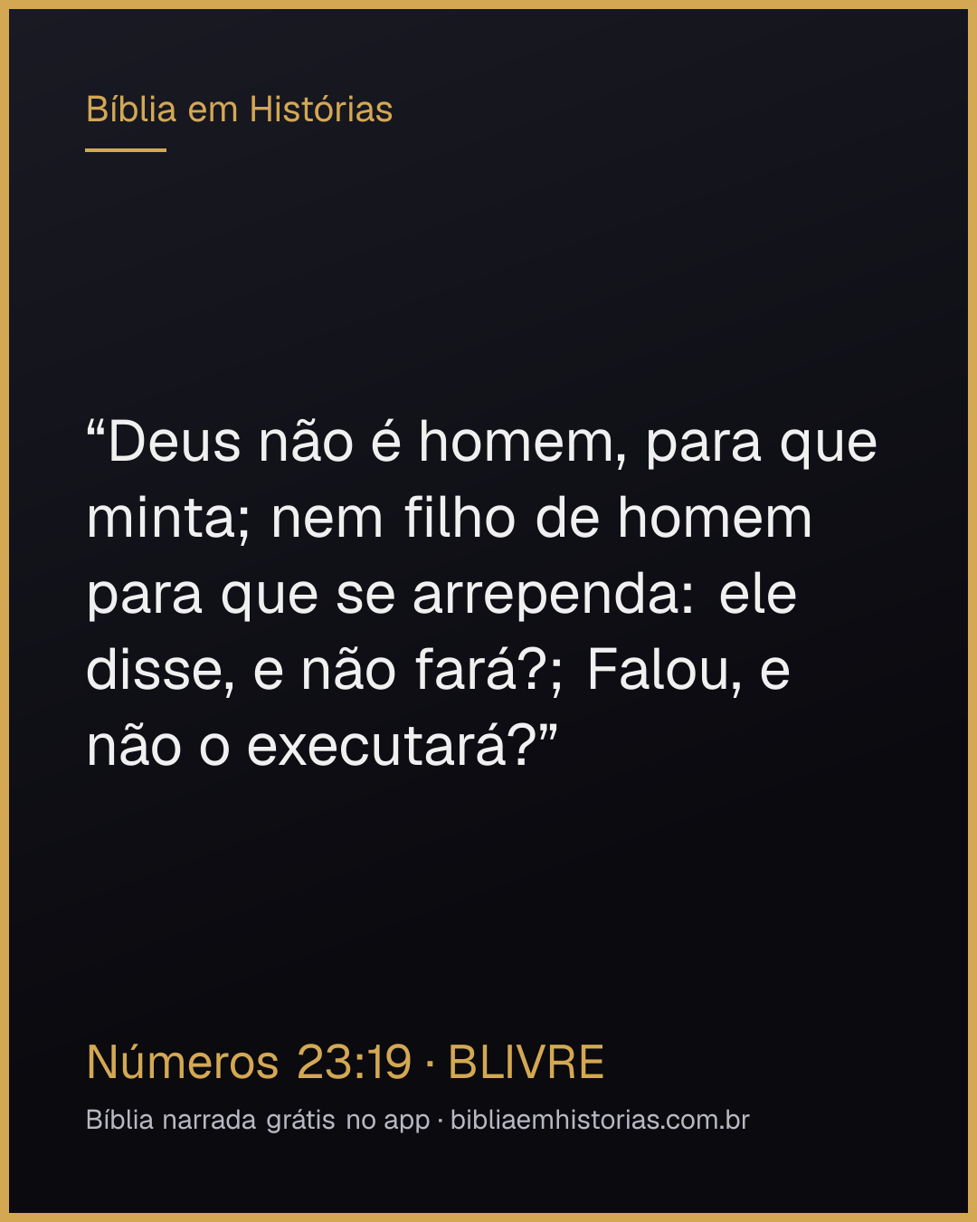 Imagem do versículo Números 23:19 para compartilhar