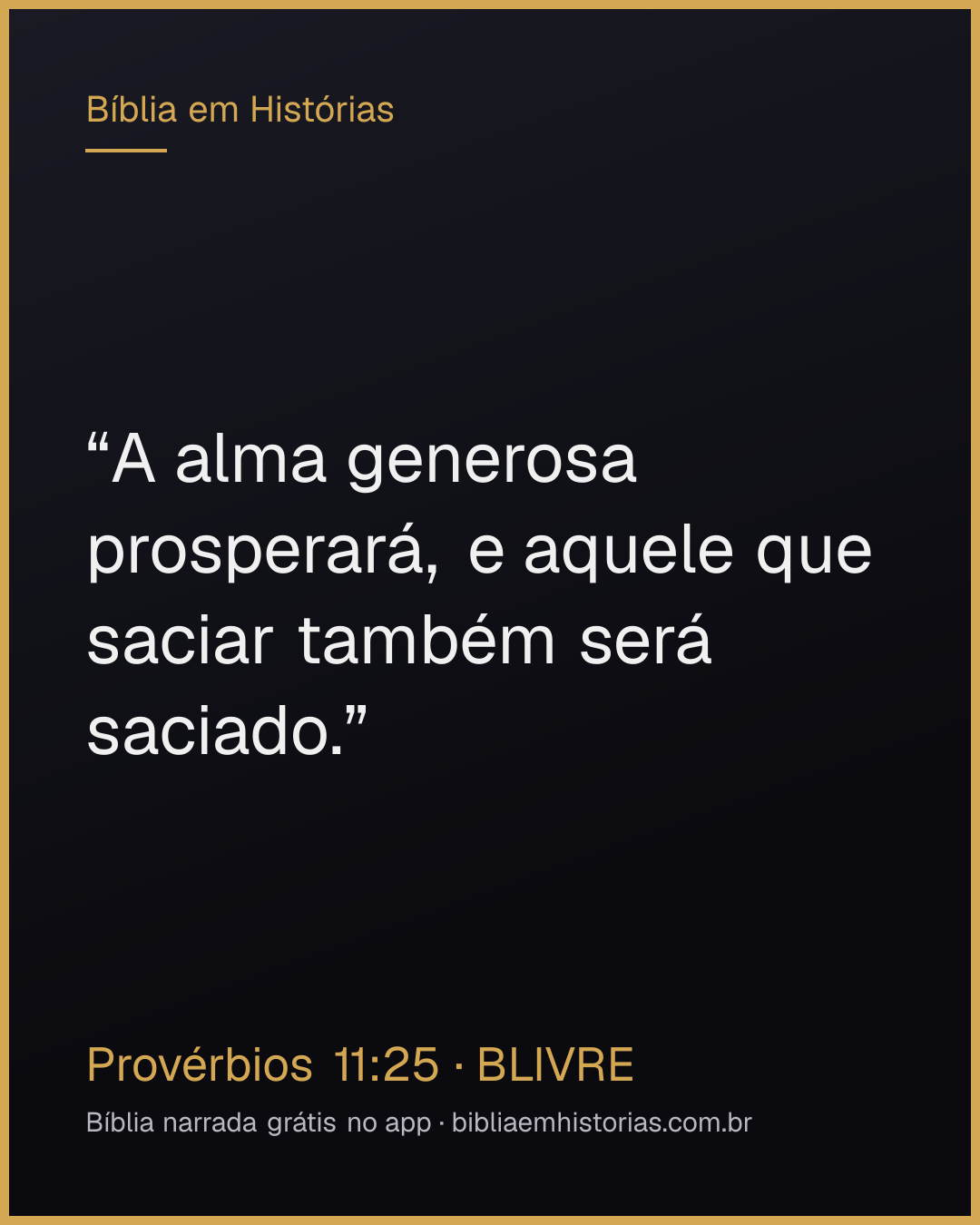 Imagem do versículo Provérbios 11:25 para compartilhar