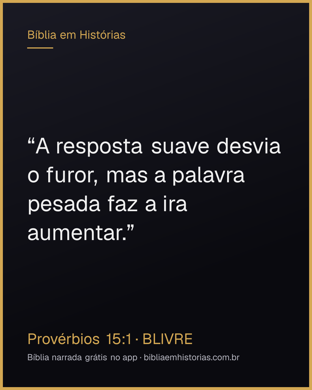 Imagem do versículo Provérbios 15:1 para compartilhar