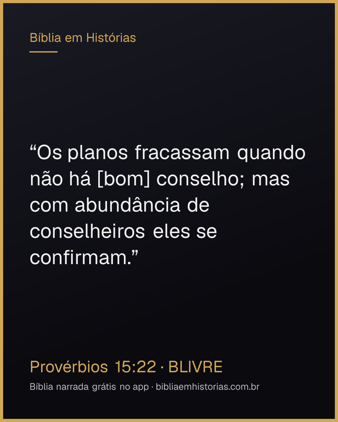 Imagem do versículo Provérbios 15:22 para compartilhar