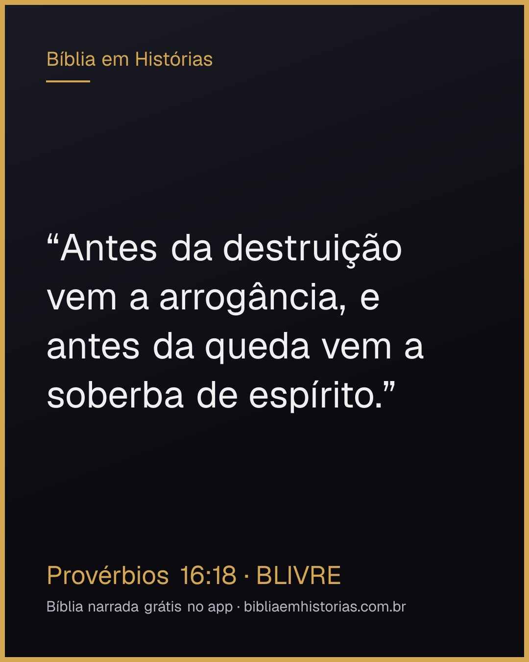 Imagem do versículo Provérbios 16:18 para compartilhar