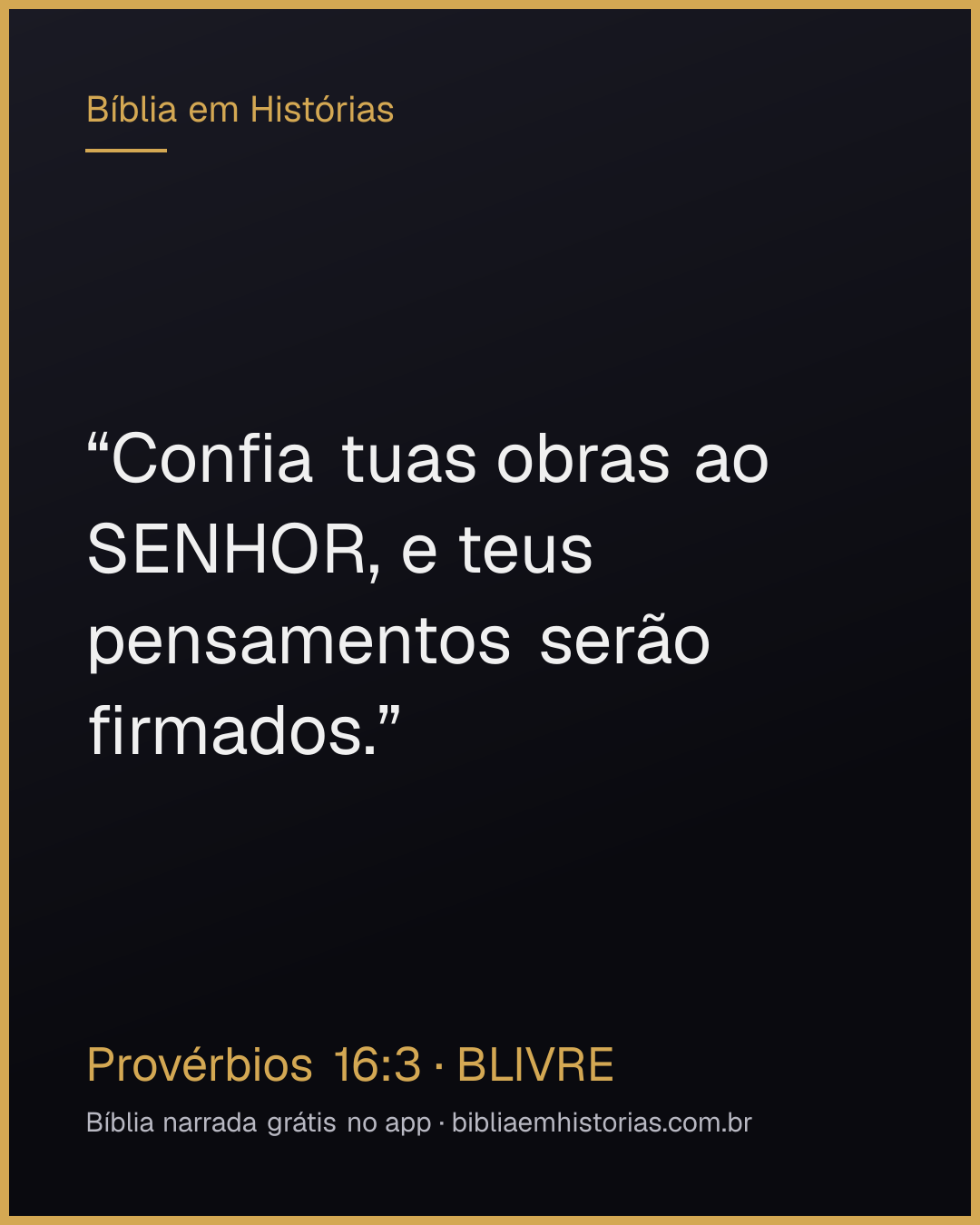 Imagem do versículo Provérbios 16:3 para compartilhar