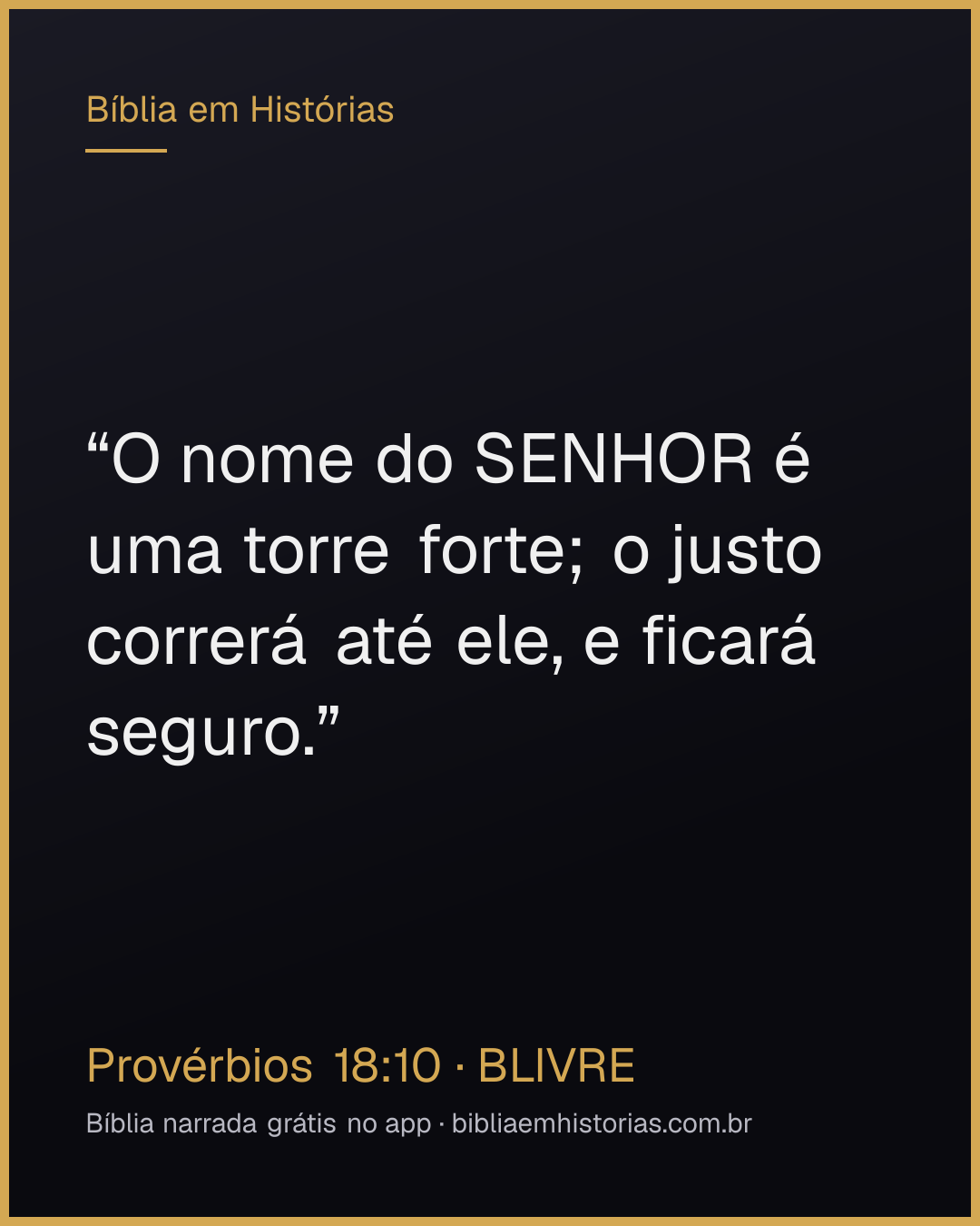 Imagem do versículo Provérbios 18:10 para compartilhar