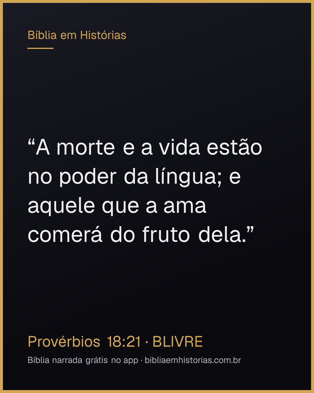 Imagem do versículo Provérbios 18:21 para compartilhar