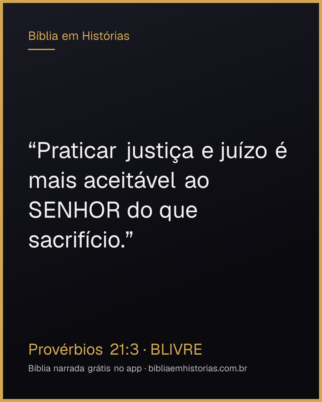 Imagem do versículo Provérbios 21:3 para compartilhar