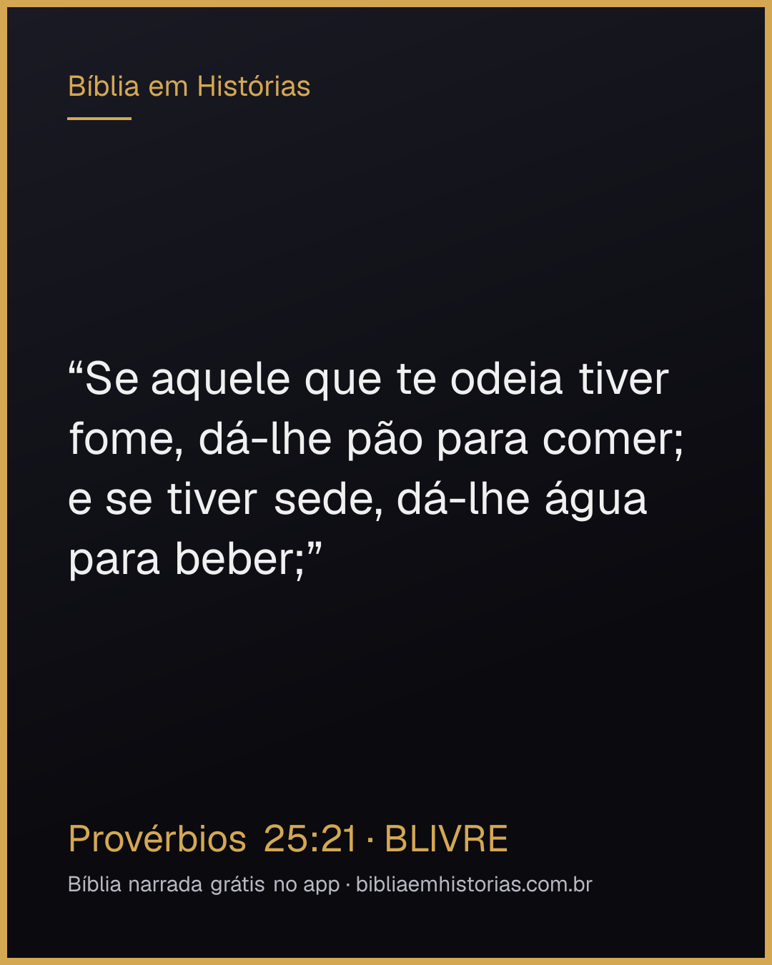 Imagem do versículo Provérbios 25:21 para compartilhar