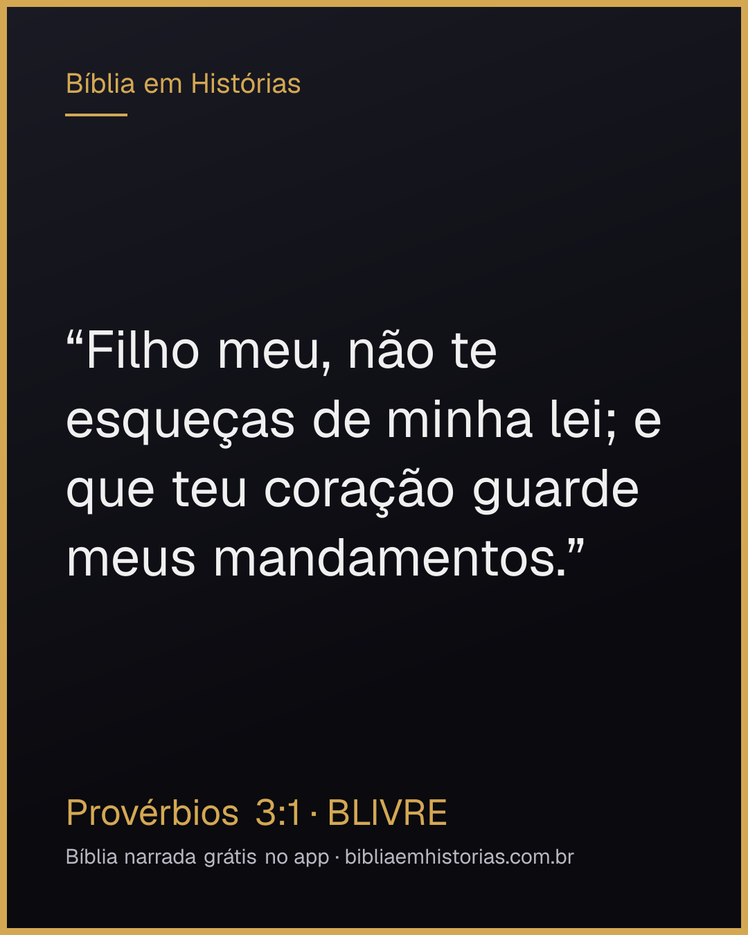 Imagem do versículo Provérbios 3:1 para compartilhar