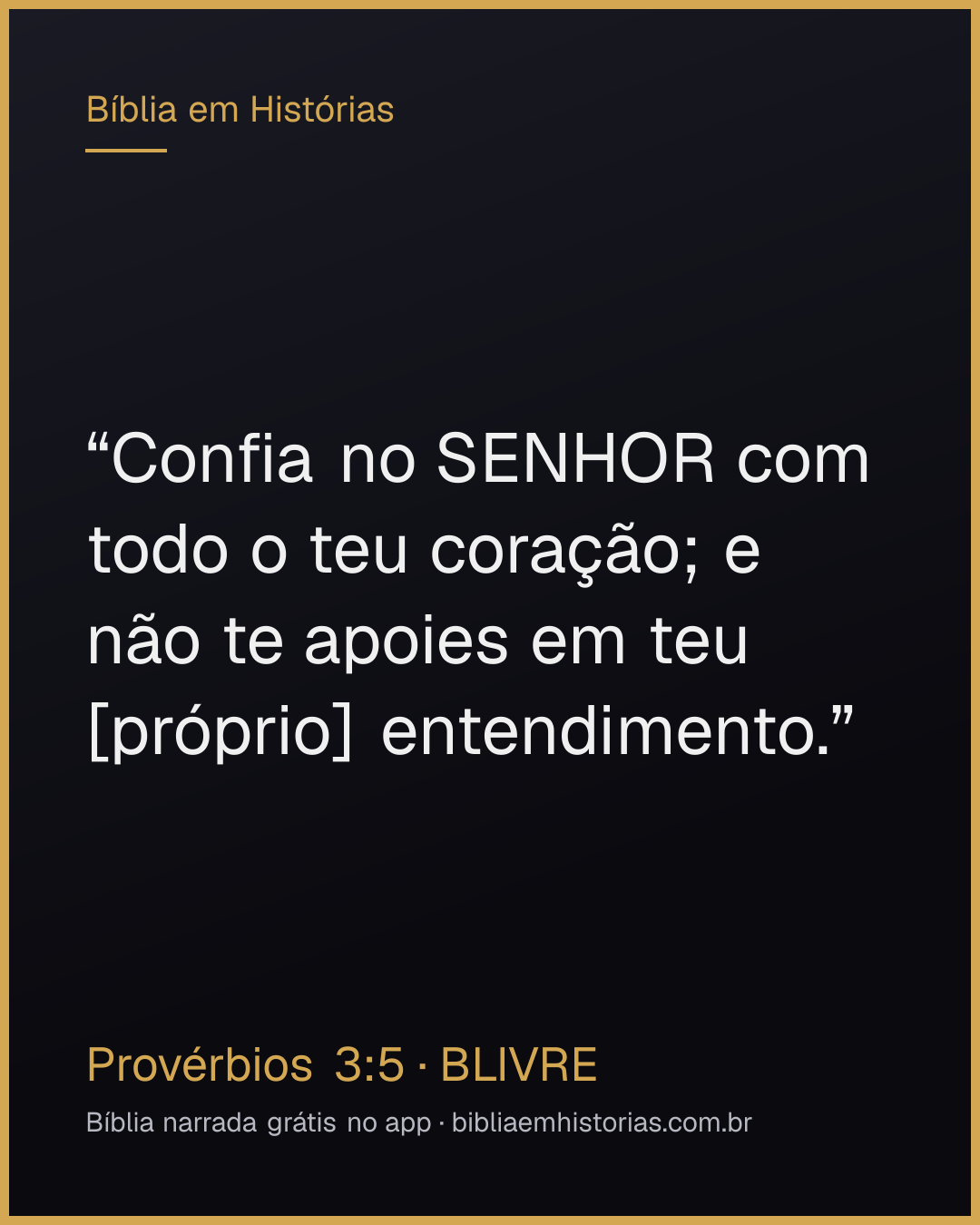 Imagem do versículo Provérbios 3:5 para compartilhar