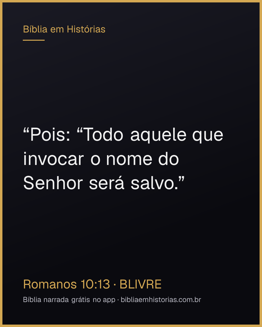 Imagem do versículo Romanos 10:13 para compartilhar
