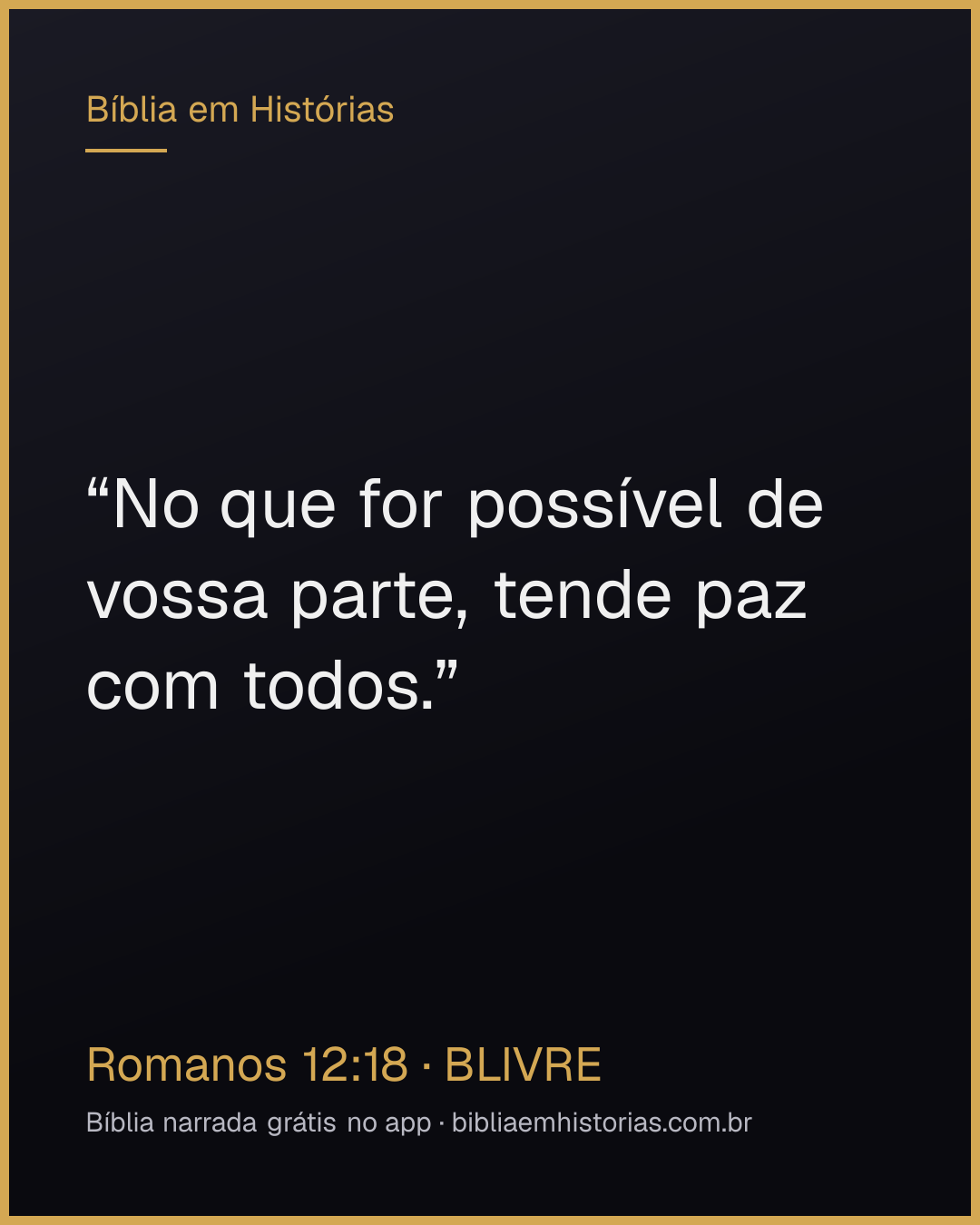 Imagem do versículo Romanos 12:18 para compartilhar