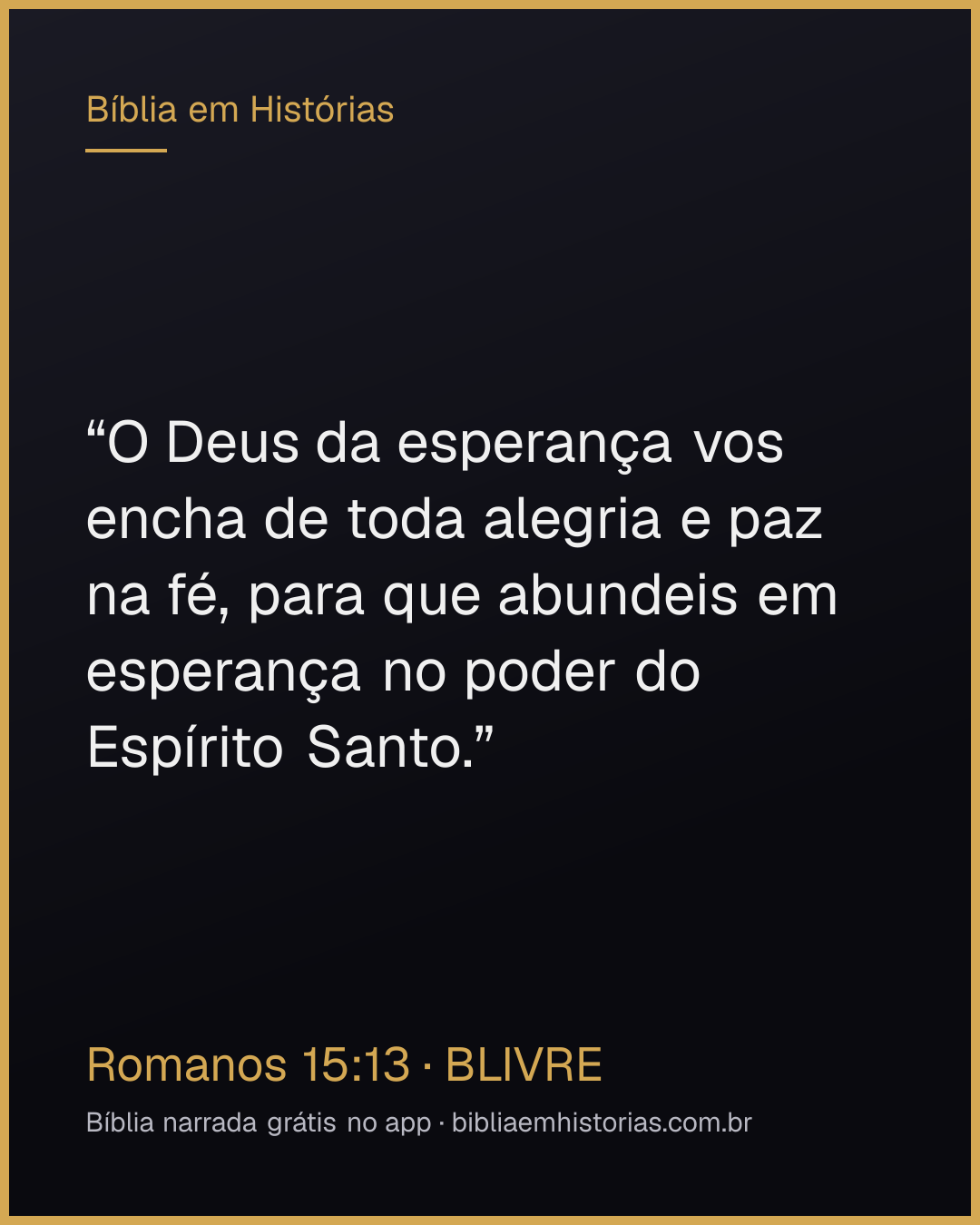 Imagem do versículo Romanos 15:13 para compartilhar