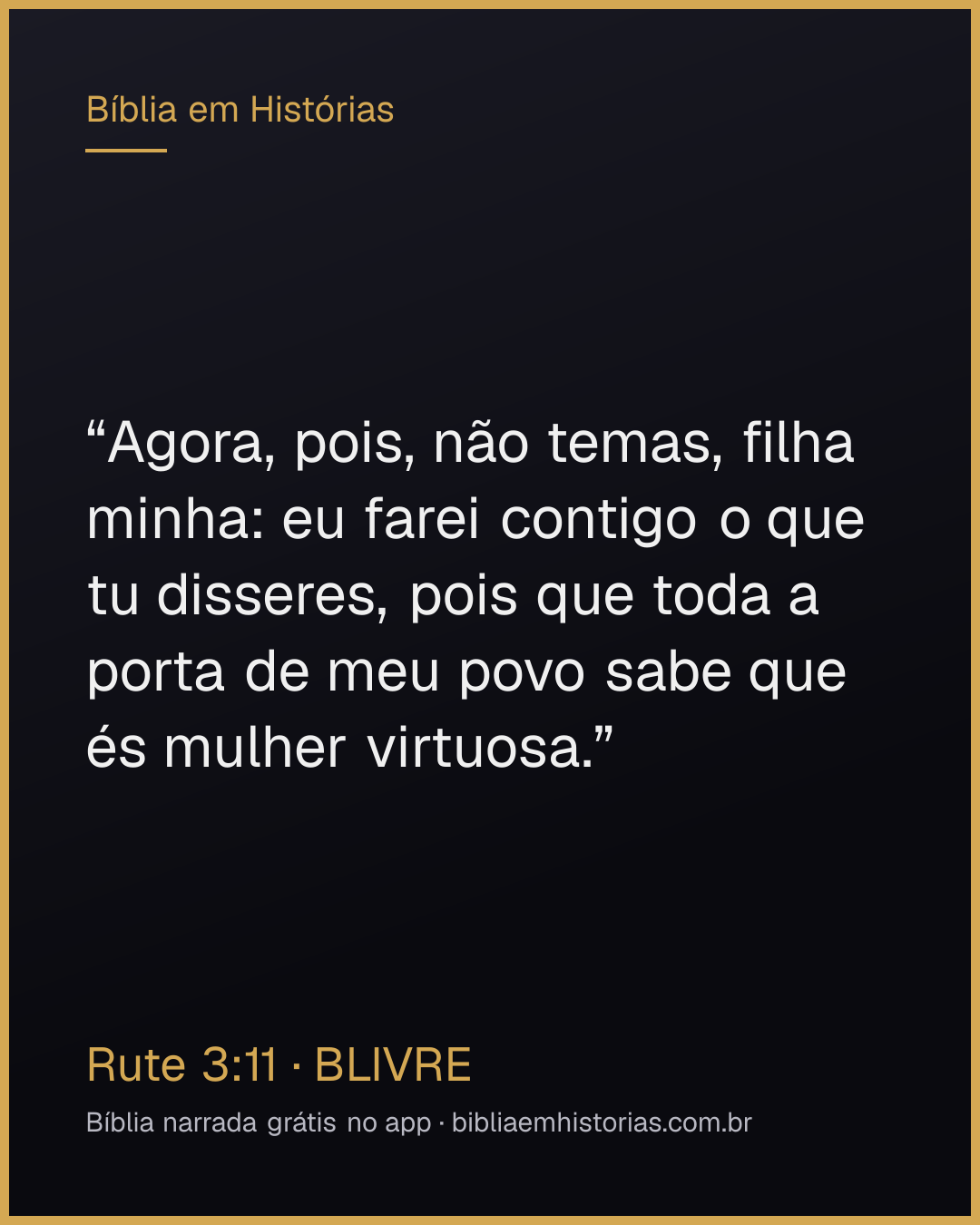 Imagem do versículo Rute 3:11 para compartilhar