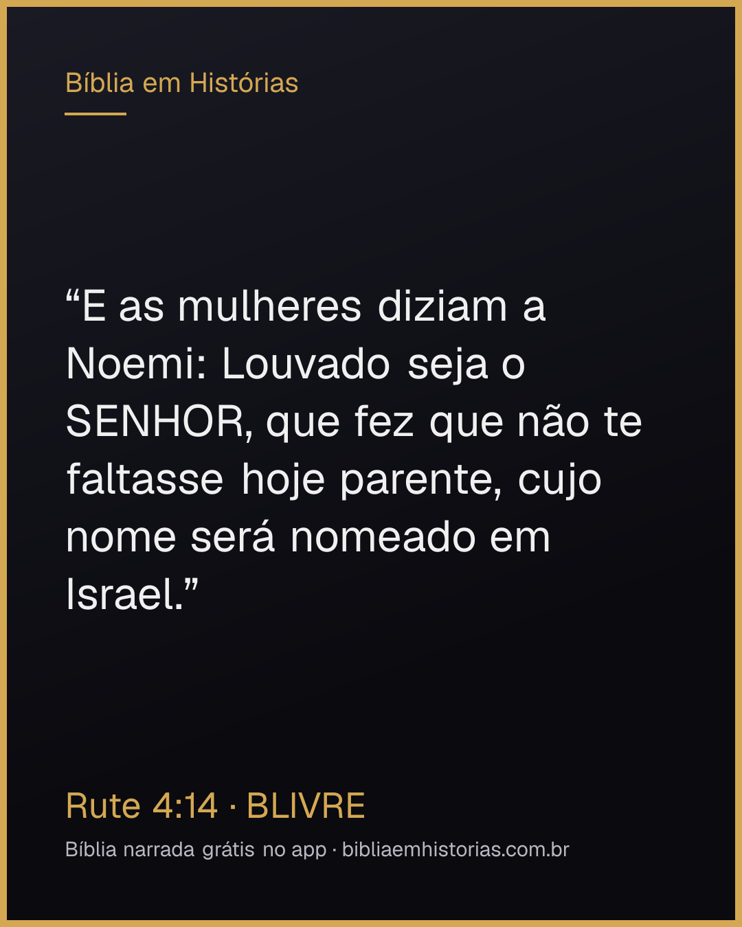 Imagem do versículo Rute 4:14 para compartilhar