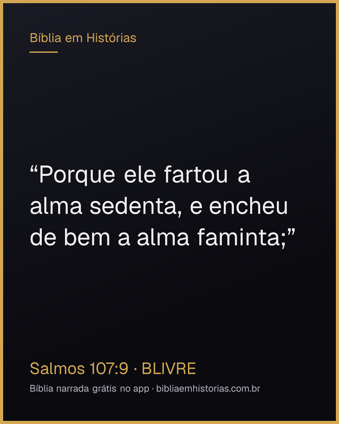 Imagem do versículo Salmos 107:9 para compartilhar