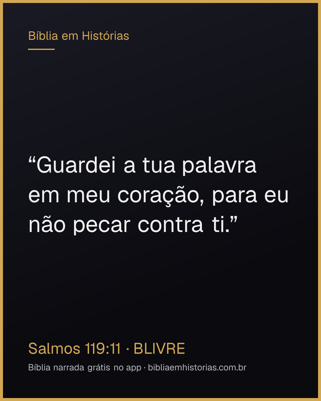 Imagem do versículo Salmos 119:11 para compartilhar