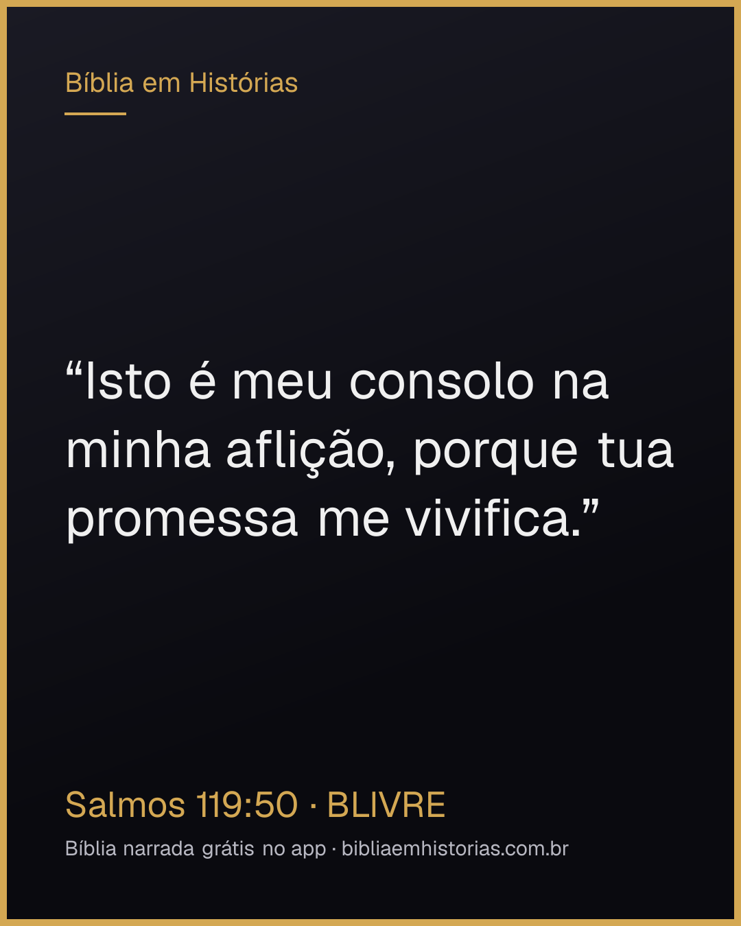 Imagem do versículo Salmos 119:50 para compartilhar