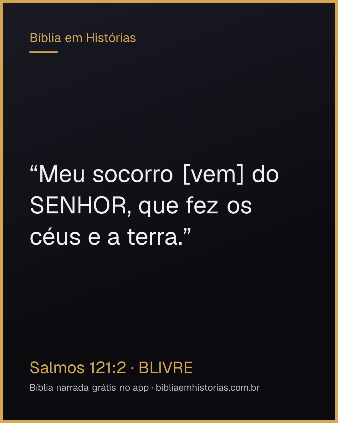 Imagem do versículo Salmos 121:2 para compartilhar
