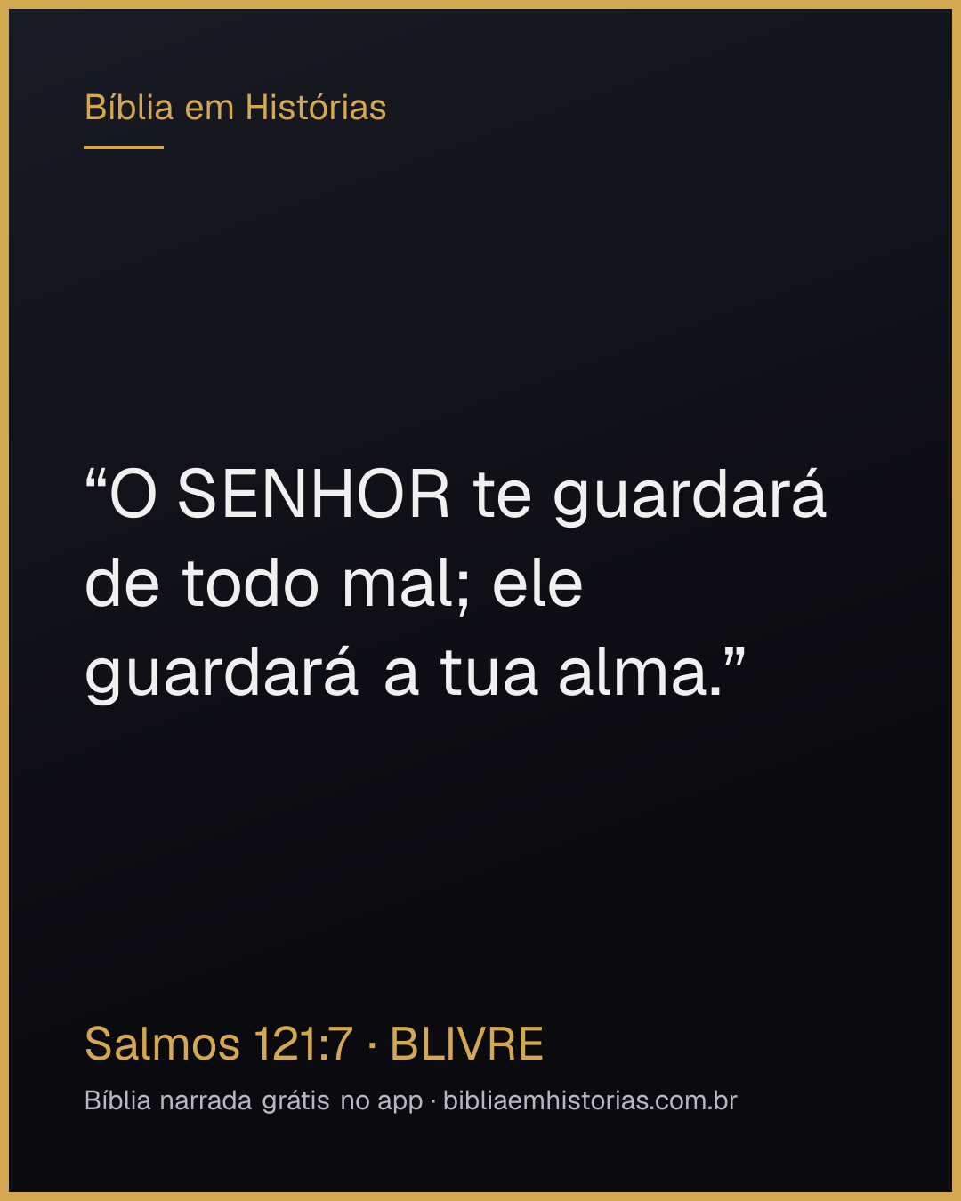 Imagem do versículo Salmos 121:7 para compartilhar