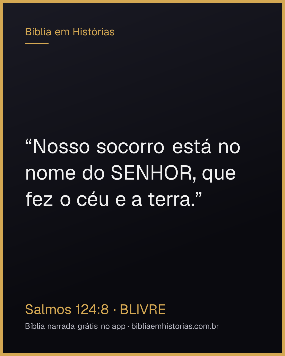 Imagem do versículo Salmos 124:8 para compartilhar