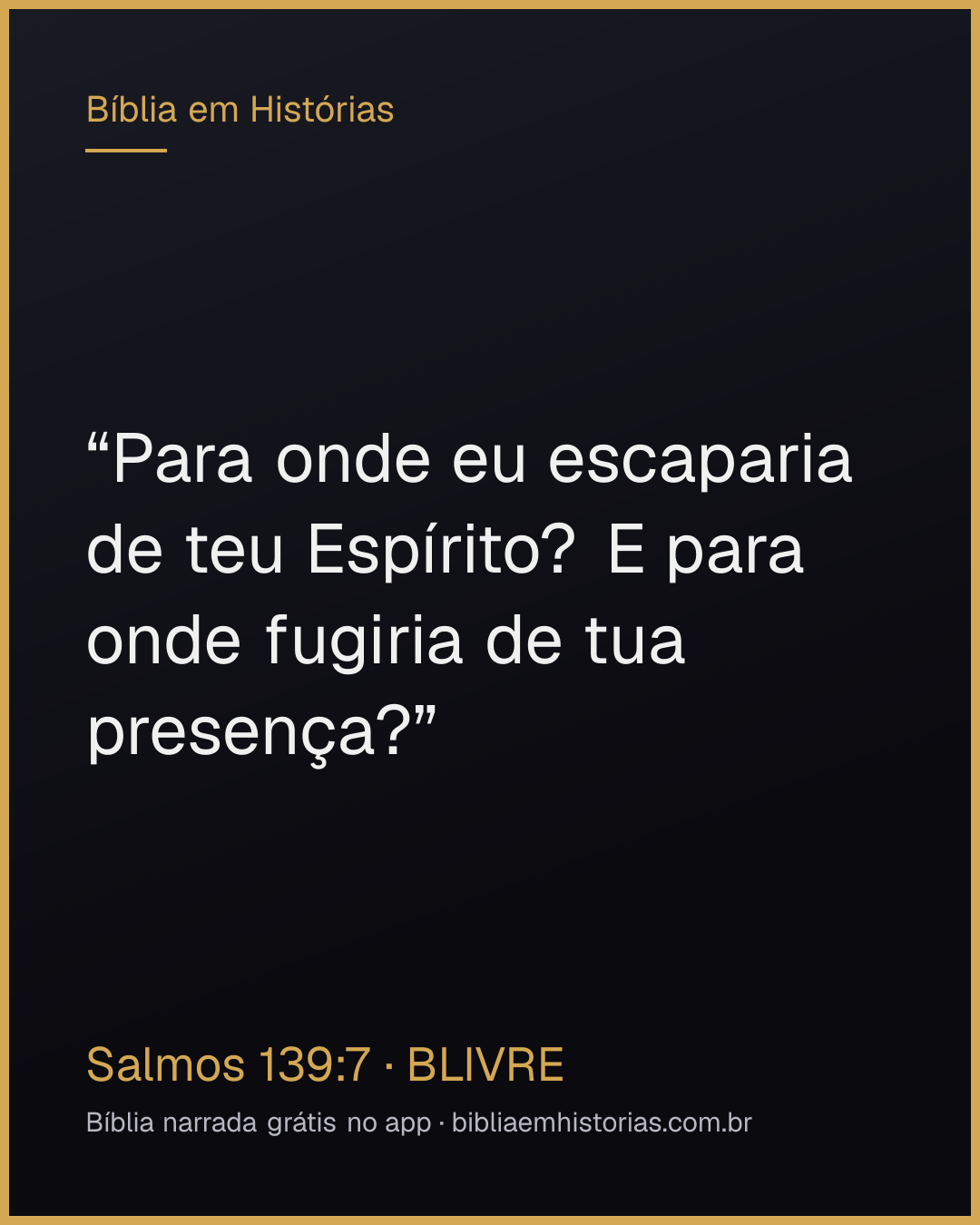 Imagem do versículo Salmos 139:7 para compartilhar