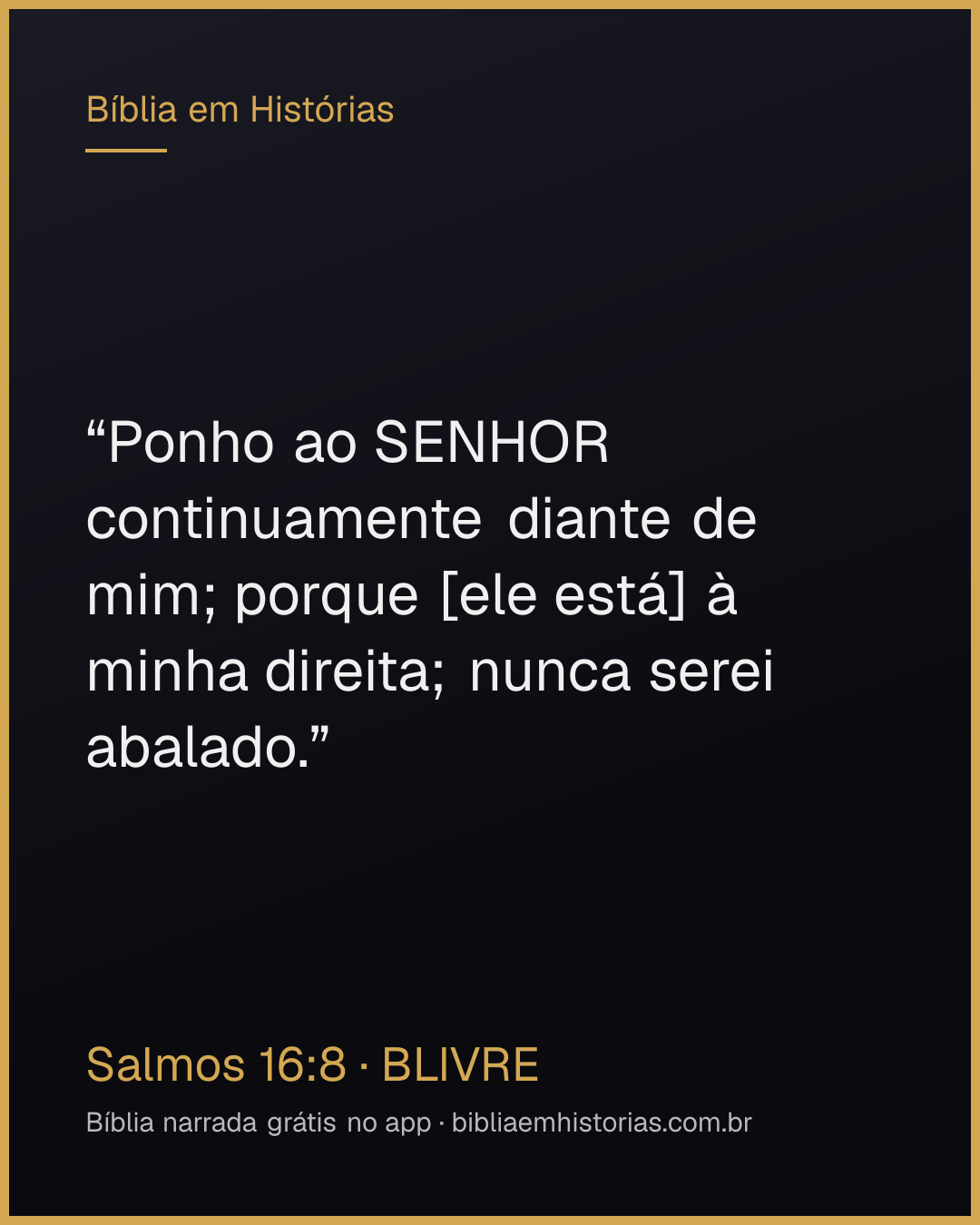 Imagem do versículo Salmos 16:8 para compartilhar