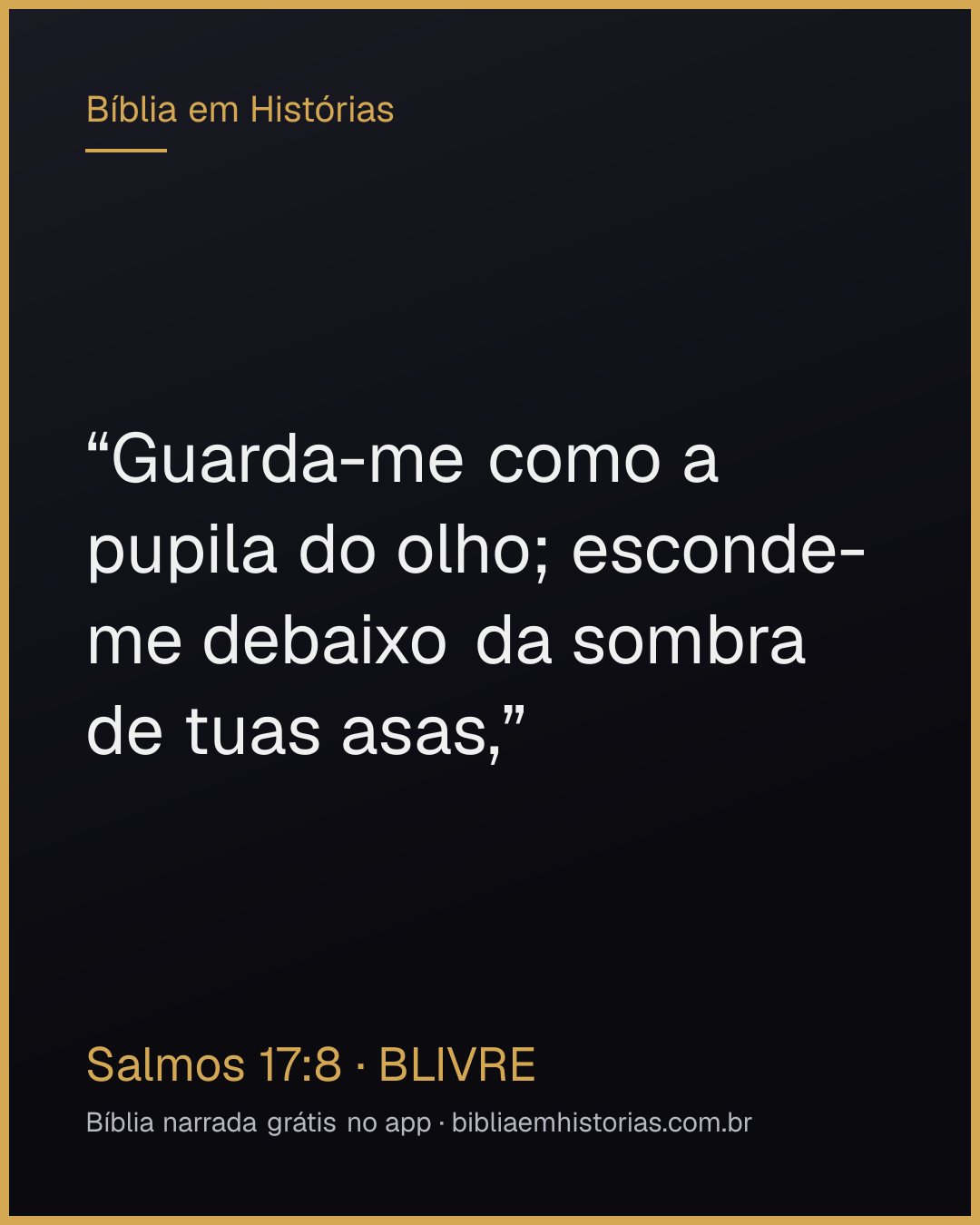 Imagem do versículo Salmos 17:8 para compartilhar