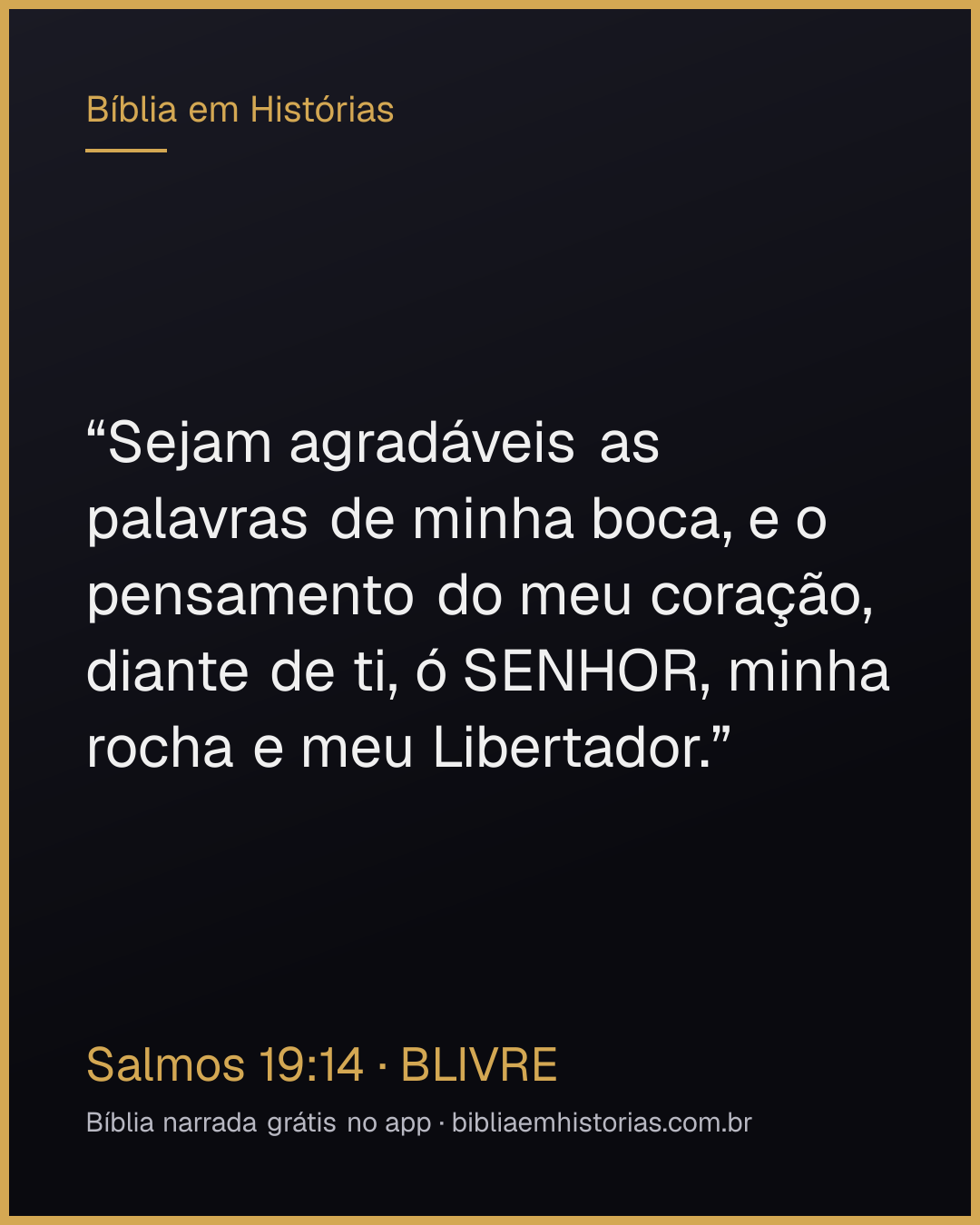 Imagem do versículo Salmos 19:14 para compartilhar